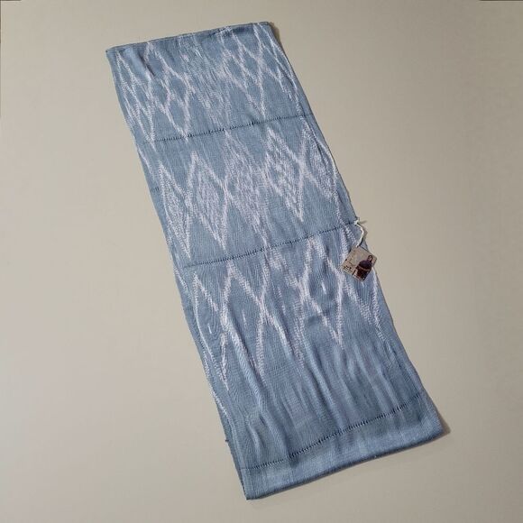 Pixan Light Blue Guatemalan Hand Woven Infinity Scarf - Picture 7 of 16